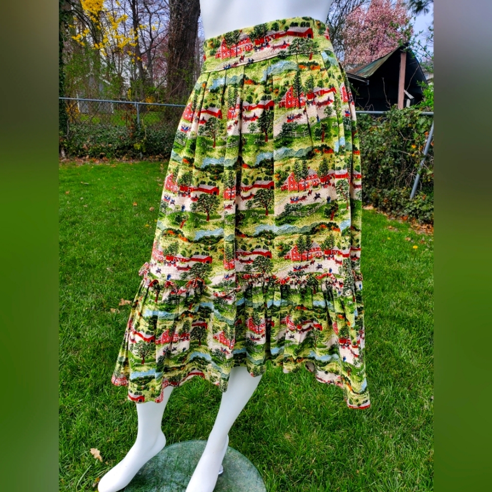 Vintage Farm Skirt| Cottage Core | ruffle circle